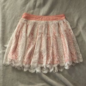 urban outfitters - pins & needles white lace skirt